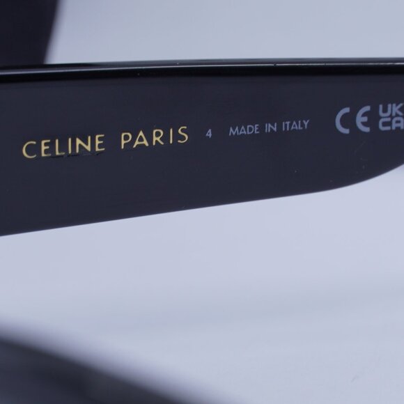 Celine CL40288I 01A MONOCHROMS Cat Eye Sunglasses–Shiny Black\Grey - Picture 8 of 10